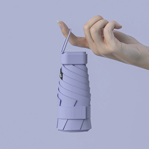 Nouvelles parapluies plats de poche fantaisie, petits et élégants, avec poignée, personnalisés pour femmes, avec étui zippé en <span class=keywords><strong>EVA</strong></span>. - Product Image 6