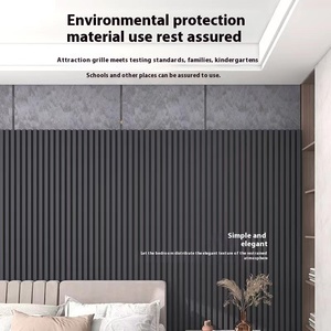 Fabrieks Directe Verkoop 100% Polyestervezel Houtrooster 600*2400*21Mm Geluidsabsorberend Decoratief Wandpaneel - Product Image 4