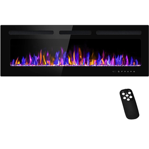 Caminetto Elettrico Fluttuante <span class=keywords><strong>con</strong></span> Grande Schermo da 60 Pollici, 220V, Caminetto Elettrico a LED da <span class=keywords><strong>Parete</strong></span> <span class=keywords><strong>con</strong></span> Telecomando - Product Image 3
