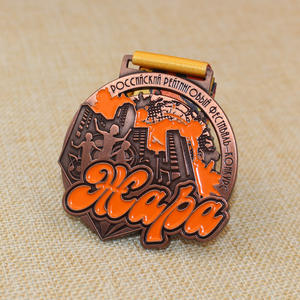 Logo personnalisé Médailles de course sportive Médaillon en cours d'exécution Plaques et trophées d'haltérophilie pour cadeaux de bienvenue - Product Image 4