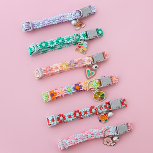 Collares para Perros y Gatos con Diseño Nuevo, Bonitos y Ajustables, de Poliéster con Hebilla, Coloridos, Ecológicos, con Flores de Arcoíris - Product Image 2