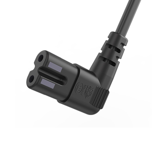 HENG-WELL 2 broches à angle droit IEC C7 Figure 8 câble d'<span class=keywords><strong>alimentation</strong></span> pour EU européen <span class=keywords><strong>Samsung</strong></span> LED <span class=keywords><strong>TV</strong></span> avec 25m de longueur de câble pour <span class=keywords><strong>alimentation</strong></span> - Product Image 4