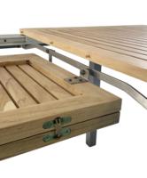 Ensemble Jardin Moderne en Aluminium de Haute Qualité en Teck, Table à Manger Extensible en Corde, Mobilier de Jardin Extensible et Durable