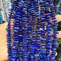 Perles plates irrégulières en améthyste naturelle, aigue-marine et lapis-lazuli 8*10mm en gros pour la fabrication de bijoux