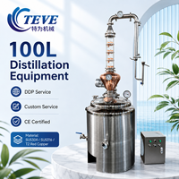 Kit de Distillation Complet 100L pour la Maison, Distillateur à Reflux en Cuivre pour Alcool et Huiles Essentielles avec Pompe