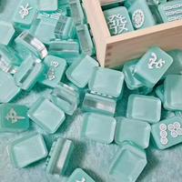 Tuiles de Mahjong Américaines Personnalisées à Haute Esthétique, en Acrylique Cristallin, Toucher Lisse, Portables et Écologiques pour la Maison