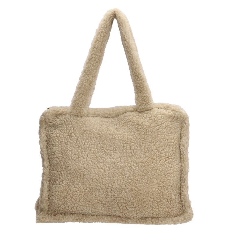 Soft Comfortable Teddy Tote Bag - Fashion Sherpa Fluff