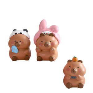 Cute Kapibara Resin Figurine Animal Shape Desktop Decoration Home Decor Craft Gift - Product Image 5