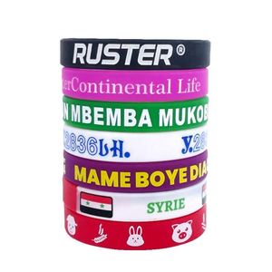 Bracelets en silicone personnalisés de haute qualité 25 mm, bracelets en caoutchouc personnalisés avec message ou logo, créez votre propre bracelet sur mesure - Product Image 4