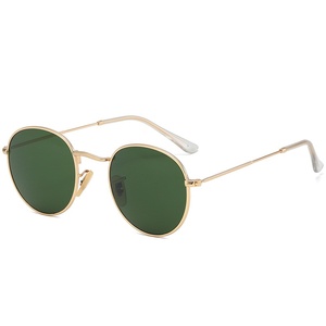 Wholesale Unisex Fashion Classic Round Metal Frame UV400 Sunglasses with Custom Logo - Product Image 3