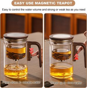 Tetera de Vidrio Enchanti con Infusor Magnético Extraíble para Té de Hojas Sueltas, Colador para Brujería, Separación de Agua, Paquete de Regalo - Product Image 2
