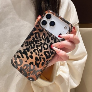 Senyork high quality leopard print transparent gloss IMD mobile phone <b>case</b> for <b>iPhone</b> 17 16 15 14 pro max wholback cover - Product Image 3