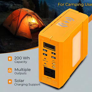 แบตเตอรี่ LifePo4 256wh สถานีไฟฟ้าพกพา 300 วัตต์ พร้อมไฟ LED และการชาร์จแบบไร้สาย - Product Image 3
