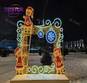 Luces de marco de fotos navideñas IP65 impermeables de metal para interiores/exteriores, centros comerciales, puntos de fotos interactivos para días festivos - Product Image 3