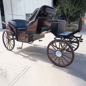 Transport à cheval touristique Transport spécial <span class=keywords><strong>Chariot</strong></span> tiré par cheval <span class=keywords><strong>Chariot</strong></span> touristique personnalisé en <span class=keywords><strong>grain</strong></span> de bois noir - Product Image 2