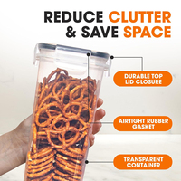 Ensemble de 12 contenants transparents pour pâtes avec couvercle verrouillable, boîte de rangement alimentaire pour spaghetti, nouilles, rangement de cuisine