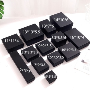 Spot Kraft <b>Paper</b> Jewelry Boxes Cover and <b>Tray</b> Necklace Ring Pendant Storage Box Custom logo Jewellery Gift Box - Product Image 6