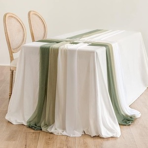Spring Chiffon <strong>Teal</strong> <strong>Table</strong> <strong>Runner</strong> Wedding <strong>Table</strong> <strong>Runner</strong> for Dining <strong>Table</strong> - Product Image 3