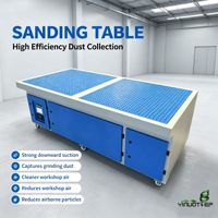 Banc de travail de ponçage à aspiration descendante pour tôles, ventilateur haute puissance, aspiration constante multi-cartouches, fournisseur OEM ODM