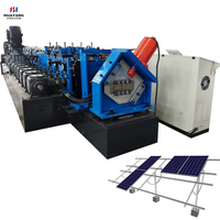 Machine automatique de formage à froid de profilés C pour supports de panneaux solaires, production de profilés C photovoltaïques
