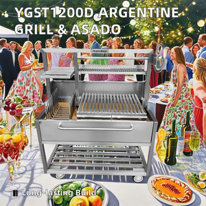 Parrilla de Gas Propano de Acero Inoxidable con Ruedas, Parrilla para Asar al Aire Libre sin Humo para Patio, Jardín y Terraza - Product Image 2