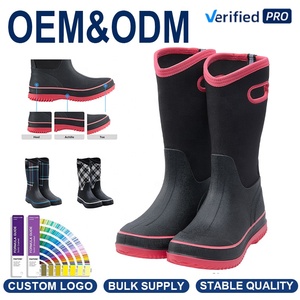 Bottes de boue isolées pour femmes -20 ° Bottes de pluie imperméables mi-mollet avec semelle extérieure en caoutchouc antidérapante, résistantes aux températures de catégorie C - Product Image 1