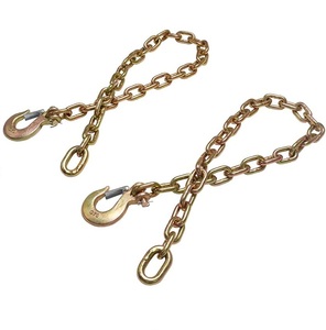 Cadena de seguridad de remolque con gancho oblongo y antideslizante, 3/8 "-36" G70, 26400lbs, Color amarillo, venta al por mayor - Product Image 3