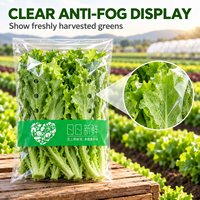 Sacs en BOPP transparents perforés anti-buée sur mesure pour l'emballage de légumes de marque