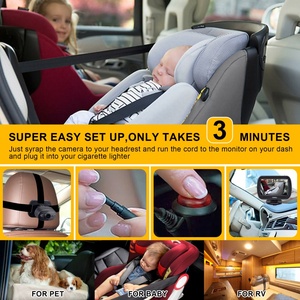 Meilleure vente grande caméra de surveillance de voiture large et réglable incassable orientée vers l'arrière pour bébé et enfants - Product Image 6