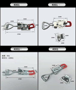 Chiusura a Leva Triangolare in Acciaio Inox 304 GH-4001/GH-4002/GH-4003, Attrezzatura per Imballaggio Scatole di Cartone per Auto e Camion - Product Image 4