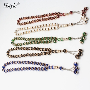 Regalo Musulmano Tasbih Islamico 33 Perle Rosario 14MM Preghiera Islamica Dhikr Misbaha con Immagine della Moschea Stampata al Laser HS357 - Product Image 2