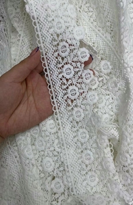 Passamaneria in pizzo bianco idrosolubile, passamaneria in cotone, <span class=keywords><strong>guipure</strong></span> in poliestere - Product Image 3