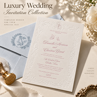 Cartes d'invitation de mariage personnalisées en papier d'art avec dorure à chaud et découpe, invitations de mariage en gros, fabricant et fournisseur OEM ODM