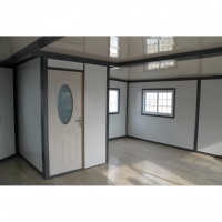 Bâtiment de bureau et de stockage compact et léger, conteneur habitable pliant à double aile, construction en acier, alimenté à l'énergie solaire