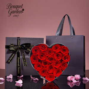 Regalo per <span class=keywords><strong>San</strong></span> <span class=keywords><strong>Valentino</strong></span>/Natale/La Laurea 2026, Scatola Regalo con Rosa Eterna a Forma di Cuore in Velluto, Fiore Preservato di Lunga Durata 3-5 Anni - Product Image 2