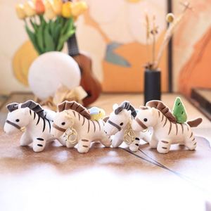 Cartoon Mini Peluches <b>Toy</b> Shark Bee Horse Bag Charm Pendant Keyring Cute <b>Stuffed</b> Animal Doll Zebra <b>Soft</b> Fluffy Plush Keychain - Product Image 3