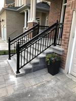 Schmiedeeisernes Geländer im französischen Design, antik getüncht, rostbeständig für Villa, Balkon, Treppe, Eingang – Marke Prima, 5 Jahre Garantie