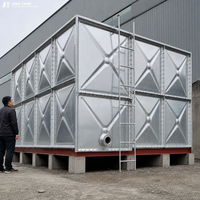 Réservoir d'eau modulaire carré galvanisé HDG, assemblé par boulons, réservoir d'eau incendie galvanisé à chaud
