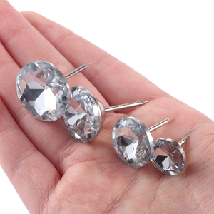 Boutons en <span class=keywords><strong>strass</strong></span> <span class=keywords><strong>de</strong></span> verre à paillettes en gros, boutons en cristal à coudre, installation sans outil, clous décoratifs à tête en cristal <span class=keywords><strong>de</strong></span> type épingle - Product Image 2