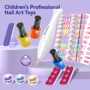 Ensemble de <span class=keywords><strong>salon</strong></span> d'art des ongles pour enfants Kit de vernis à ongles ensemble de manucure pour enfants non toxique pour les petites filles <span class=keywords><strong>jeu</strong></span> de <span class=keywords><strong>maquillage</strong></span> de beauté - Product Image 2