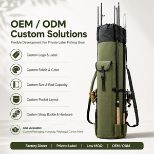 Borsa da Pesca Multifunzionale Grande in Tessuto Oxford Personalizzata OEM, Impermeabile, per Canne da Pesca e Attrezzi - Product Image 5