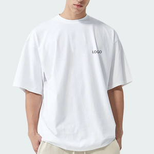 Camiseta de Moda para Hombre TKAN118, Talla Grande, Camiseta Gruesa 100% Algodón, Impresión de Logotipo Personalizado, Camiseta Informal Extra Grande para Hombre - Product Image 2