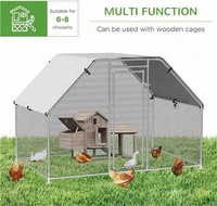 Gran jaula para aves de corral al aire libre, gallinero económico con marco de metal, fácil de montar para la venta