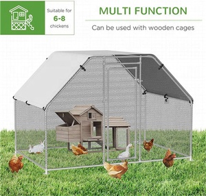 Grand poulailler économique en cage à volaille de plain-pied en plein air avec cadre en métal facilement assemblé pour la vente - Product Image 3