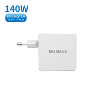 Chargeur GaN Type-C 140W directement de l'usine, 100-240V, OEM ODM, charge rapide UFCS, chargeur intelligent pour téléphone portable, chargeur de batterie, chargeur pour iPhone