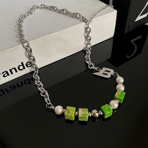 Collana di Perle Classica e Alla Moda, Combinazione Multi-Elemente <span class=keywords><strong>Maschile</strong></span> e <span class=keywords><strong>Femminile</strong></span>, Romantica, Trendy, di Alta Gamma, Raffinata e Lussuosa in Acciaio Inossidabile - Product Image 4