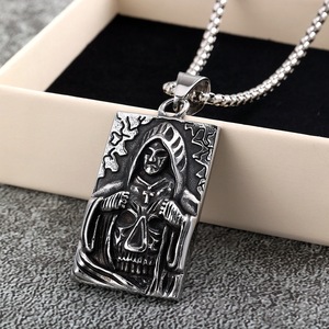 yunnique Stainless Steel Pendant Necklace <b>Cross</b> Design Unisex Fashion Jewelry Geometric Asymmetry Style For Clothing Matching - Product Image 2