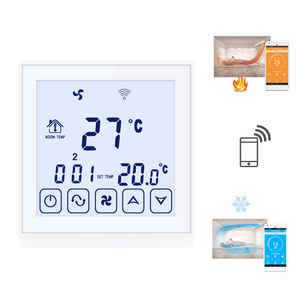 Fcu cuộn dây Quạt 2 ống màn hình cảm ứng HVAC Wifi phòng khách sạn nhiệt - Product Image 2