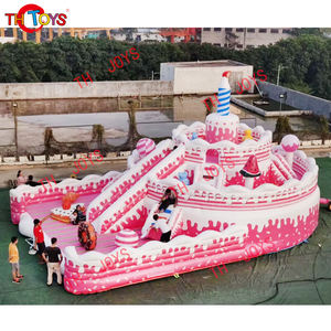 <span class=keywords><strong>Location</strong></span> de gâteau d'<span class=keywords><strong>anniversaire</strong></span> à thème en PVC rose Jumping Castle Bounce House - Product Image 6