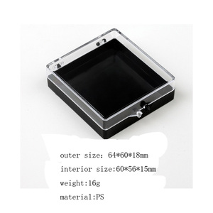 بسعر الجملة صندوق هدايا مصنوع يدويًا مربع الشكل بس أكريليك شارة طية صدر دبوس علبة هدايا بلاستيكية فارغة مع مفصلات للحرف اليدوية والتعبئة - Product Image 3